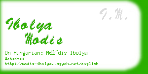 ibolya modis business card